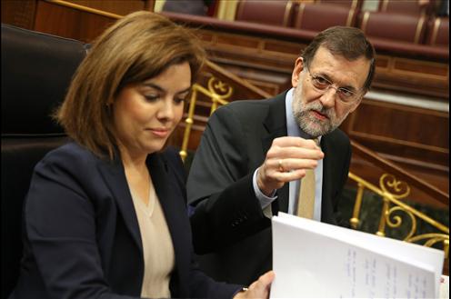 Congreso, Soraya Sáenz de Santamaría y Mariano Rajoy