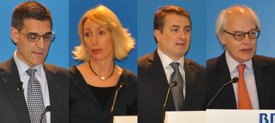 Javier Reyero, Jeanne Bracken, Antoni Ballabriga y Joaquín Garralda durante sus intervenciones de RSC