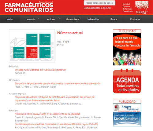 sefac nueva web revista farmaceuticos comunitarios