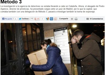 ‘Antena 3’ se hace eco de la información de pr: ‘Un juzgado de Madrid también investigará a Método 3