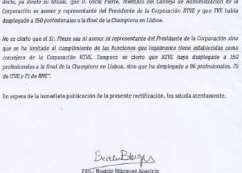 Rectificación de TVE