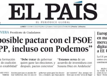 Portada 'El País' del 11 de mayo de 2015