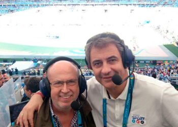 Manolo Oliveros y Manolo Lama en el último Mundial de Fútbol de Brasil 2014