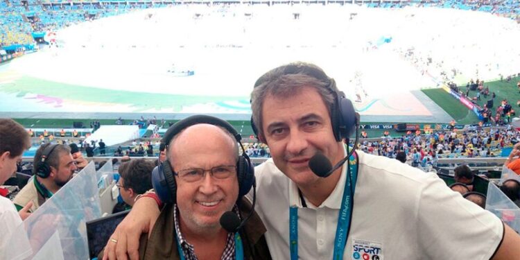 Manolo Oliveros y Manolo Lama en el último Mundial de Fútbol de Brasil 2014