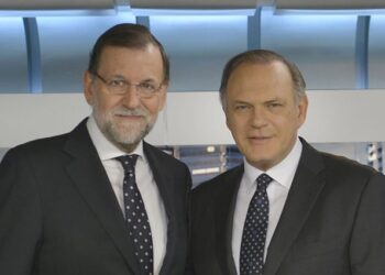Mariano Rajoy y Pedro Piqueras