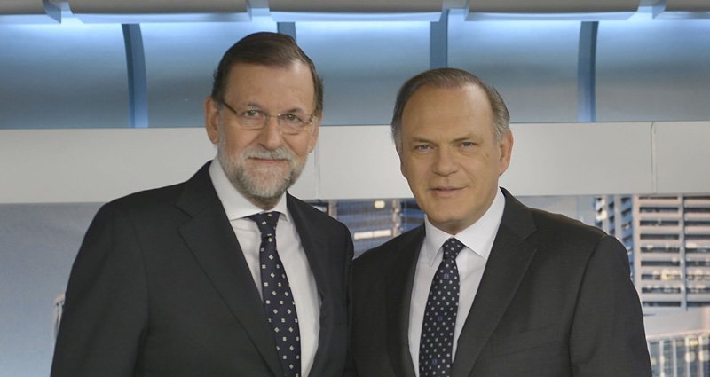 Mariano Rajoy y Pedro Piqueras