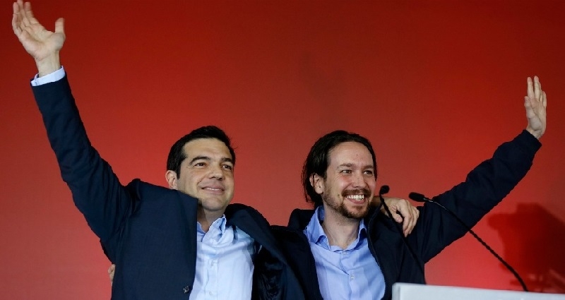 Tsipras y Pablo Iglesias