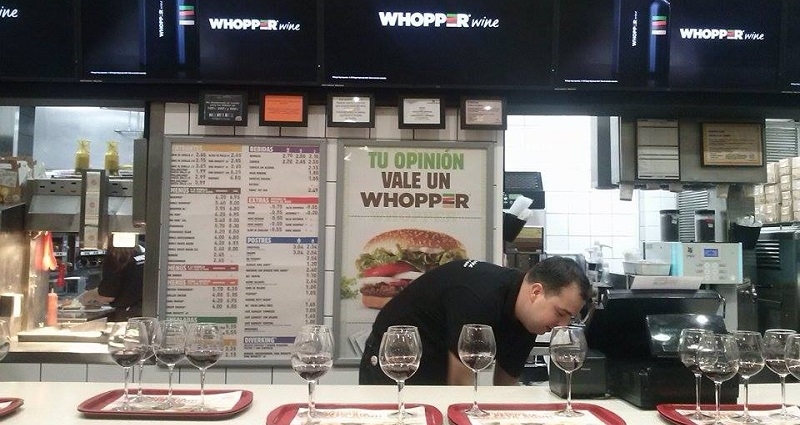 Presentación Whopper Wine en Burger King