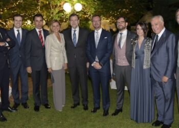 Equipo del PP en la boda de Javier Maroto