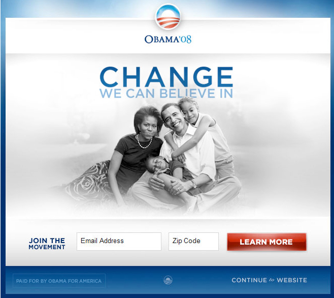 web obama elecciones 2008