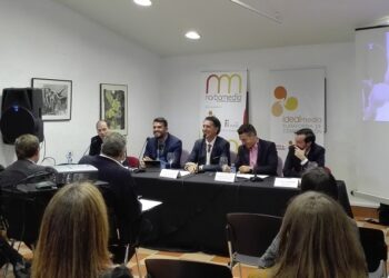 Momento de la presentación de Norbamedia en Cáceres