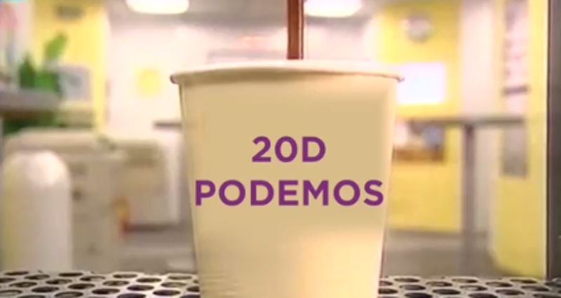 Podemos video camera Café