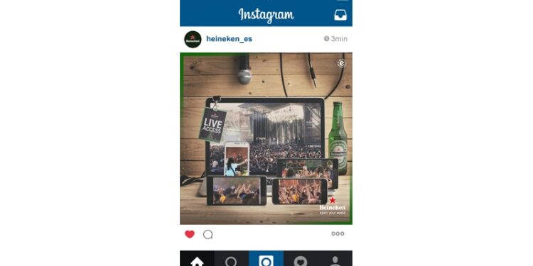 Una imagen en Instagram de una de las iniciativas de la campaña para Heineken.
