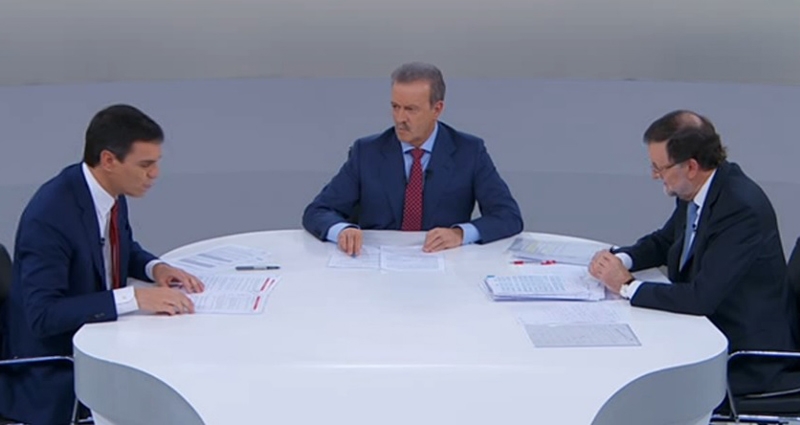 Pedro Sánchez y Mariano Rajoy en el cara a cara que les enfrentó durante la pasada campaña electoral.