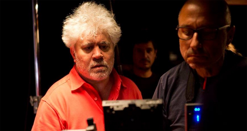 Pedro Almodóvar en el rodaje de Julieta, su última película
