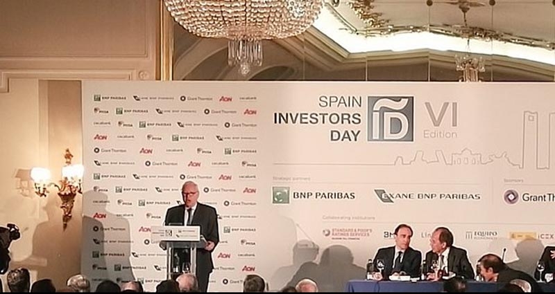 José Manuel García-Margallo, ministro de Asuntos Exteriores, durante su intervención en la inauguración del Spain Investors Day. FOTO: @EstComunicacion