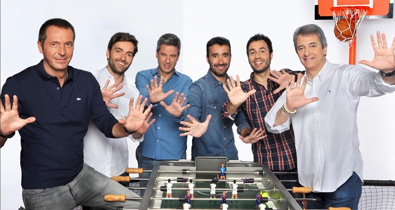 Manu Carreño, Ricardo Reyes, Nico Abad, Juanma Castaño, Luis García y Manolo Lama