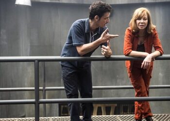 La actriz Cecilia Roth con el director Daniel Burman