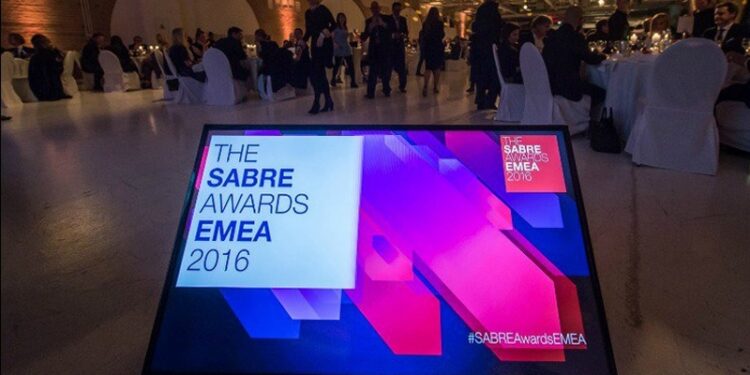 Una imagen de la gala de los SABRE Awards, celebrada este pasado miércoles en Berlín. FOTO: @holmesreport