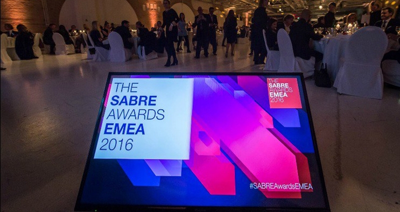 Una imagen de la gala de los SABRE Awards, celebrada este pasado miércoles en Berlín. FOTO: @holmesreport