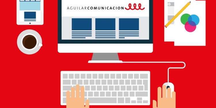 El logo de la agencia Aguilar Comunicación en un montaje. FOTO: Aguilar Comunicación.