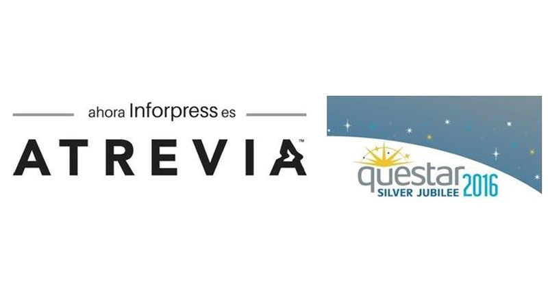 El logo de la agencia de Comunicación ATREVIA y el de los Questar Awards.