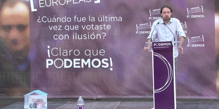 Pablo Iglesias durante un mitin en una imagen de archivo.