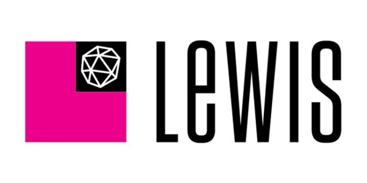 El logo de la agencia de Comunicación LEWIS.