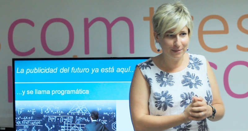 Elsa Bahamonde, managing director de Criteo España & Portugal, durante el #DesayunoTrescom dedicado a la publicidad programática. FOTO: Trescom.