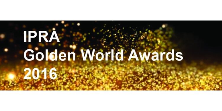 Cartel promocional de los Golden World Awards de la Asociación Internacional de Relaciones Públicas (IPRA, por sus siglas en inglés). FOTO: www.ipra.org.