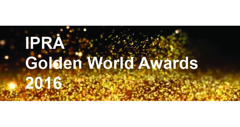 Cartel promocional de los Golden World Awards de la Asociación Internacional de Relaciones Públicas (IPRA, por sus siglas en inglés). FOTO: www.ipra.org.