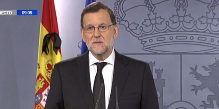 Mariano Rajoy, presidente en funciones, durante su comparecencia para valorar el atentado de Niza.