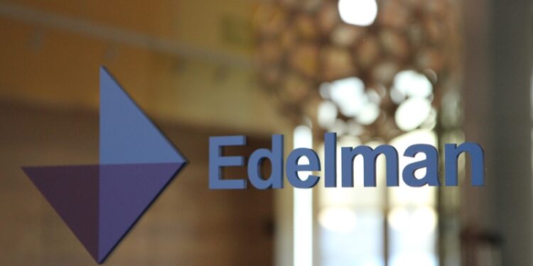 El logo de la agencia de Comunicación Edelman en una imagen de archivo.