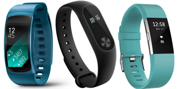 Gear Fit 2, Xiaomi Mi Band 2 y Fitbit Charge 2