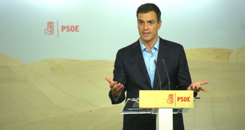 Pedro Sánchez en su última intervención