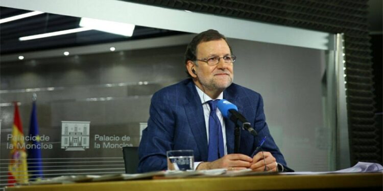Mariano Rajoy en una entrevista en Moncloa