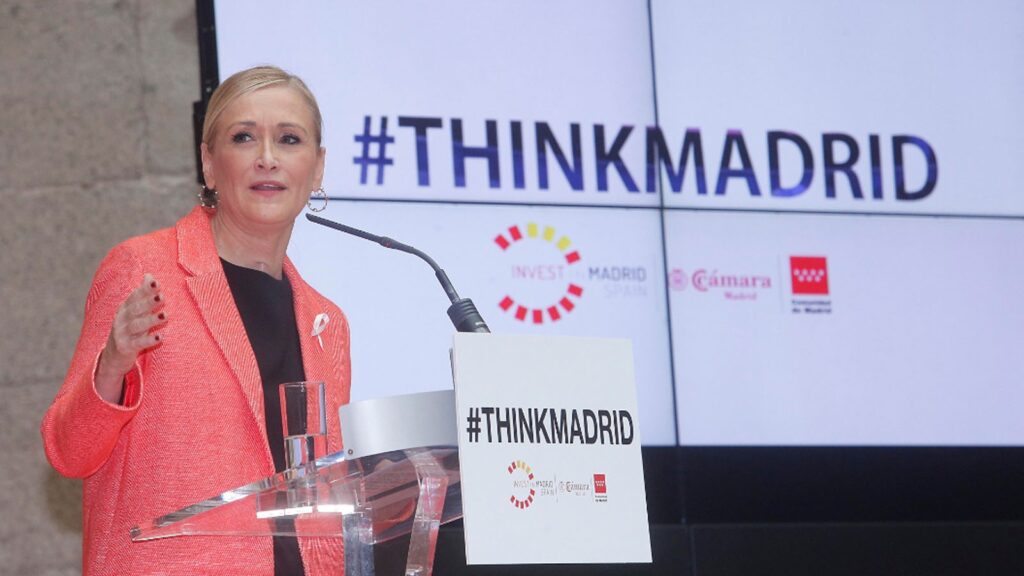 Cristina Cifuentes en la presentación de Think Madrid