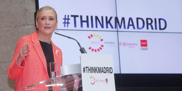 Cristina Cifuentes en la presentación de Think Madrid