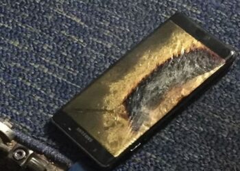 Imagen de uno de los dispositivos de Samsung en mal estado