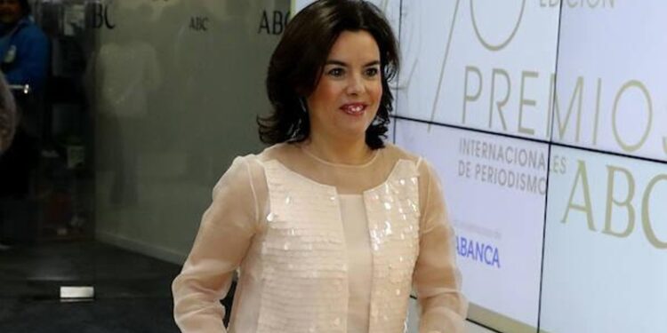 Soraya Sáenz de Santamaría a su llegada a los Premios Internacionals de Periodismo de 'ABC' (Foto oficial 'ABC')