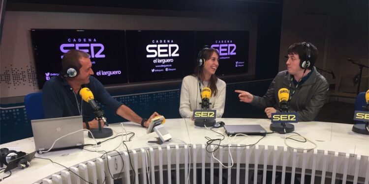 Manu Carreño, Keireth y Eider Díaz, durante la entrevista en 'El Larguero' (Cadena SER)