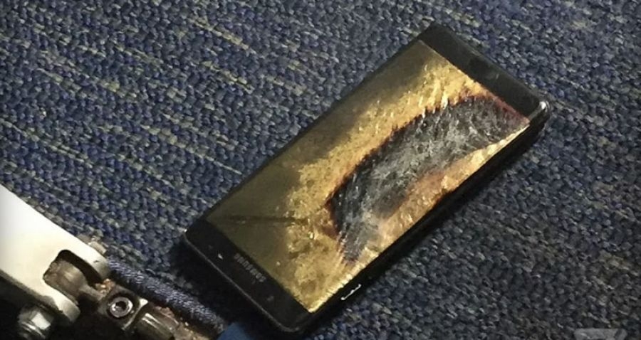 Imagen de uno de los terminales de Samsung que explotaron.