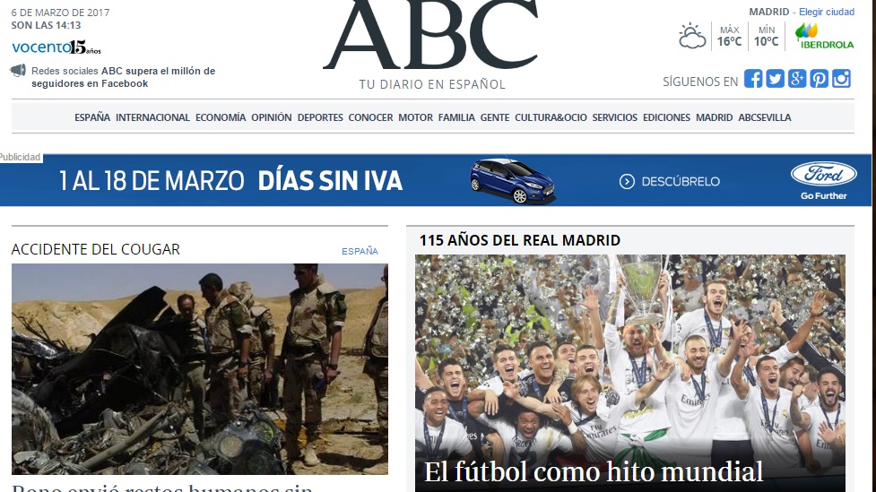 Portada ABC Real Madrid