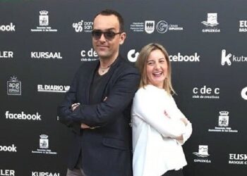 Belén Frau, española y CEO de Ikea en Italia junto a Risto Mejide en el photocall de Club de Creativos 2017
