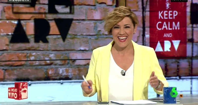 Cristina Pardo durante un programa de 'Al Rojo Vivo' (laSexta)