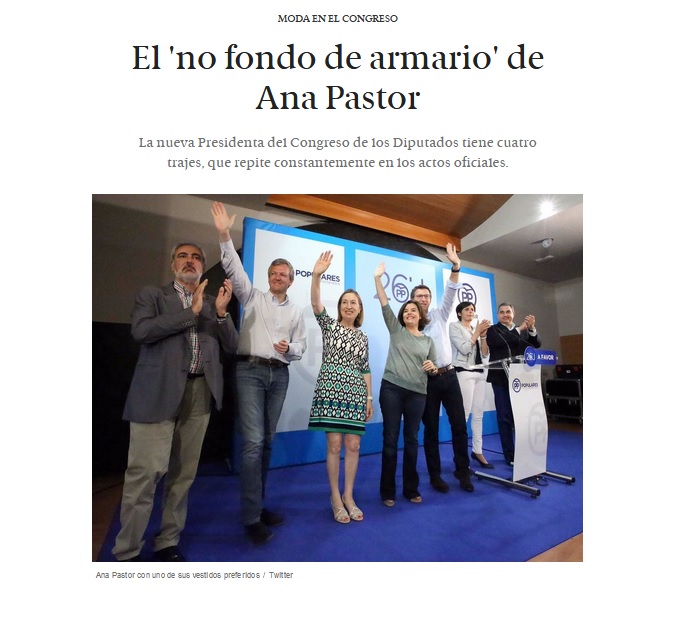 Ejemplo Ana Pastor mujer en política