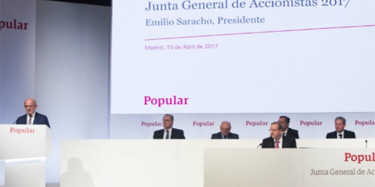 Imagen de la última junta de accionistas del Popular