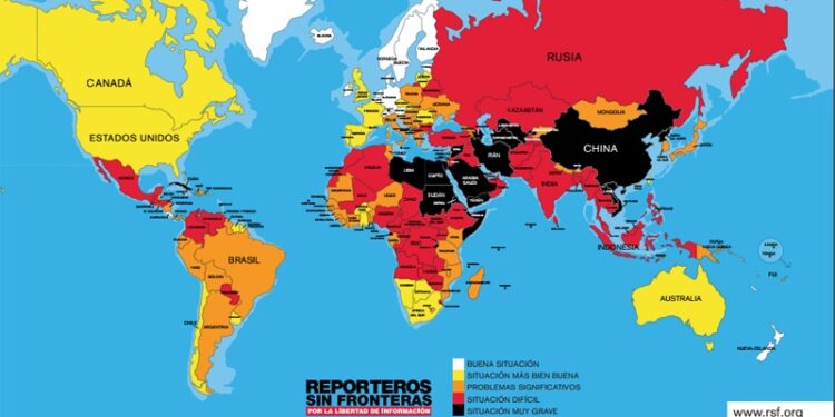 Libertad de prensa en el mundo en 2017