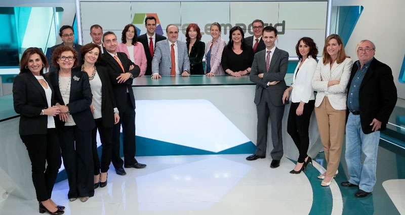 Equipo directivo junto al Consejo de Administración de Telemadrid