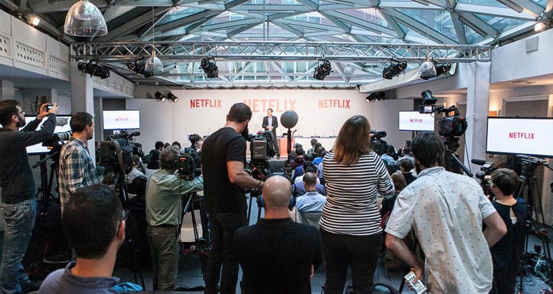 La rueda de prensa de Netflix organizada por Marco de Comunicación. FOTO: Marco de Comunicación.